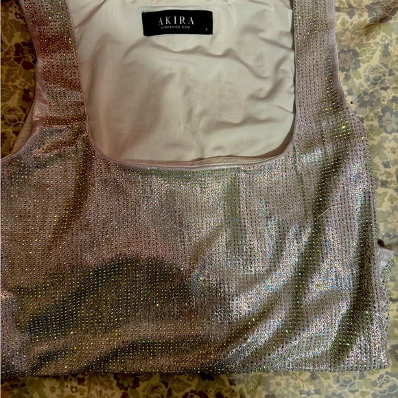 AKIRA Tops - Akira rhinestone/ embellished bodysuit size small